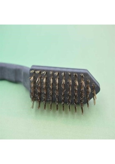Buffer Metal Tel Fırça Plastik Saplı Pas Kir Sökme Temizleme Fırçası Mavi
