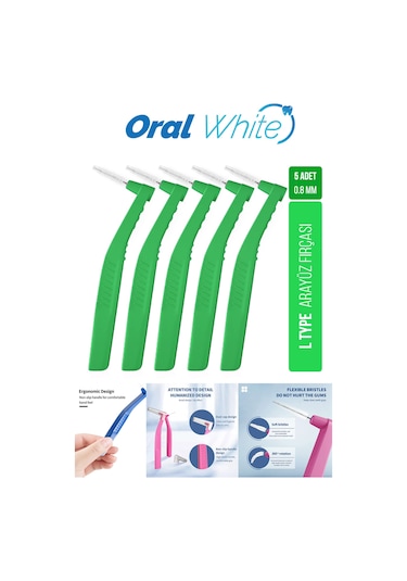 Oral White Arayüz Fırçası Yeşil 0.8 Mm Cleaning Pro 5 Adet