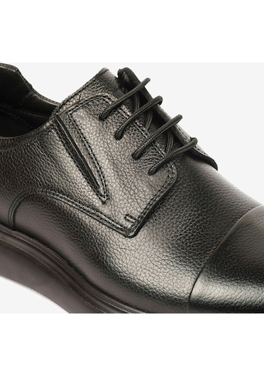 Erkek Siyah Hakiki Deri Casual Ayakkabı 4k1ra14320-13832 Siyah