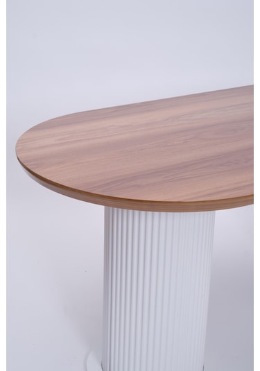 Bohem Boyalı Highgloss Mdf Yemek Masası 90 170 Ceviz