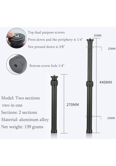 Tongxida Feiyu G5/spg/wg2 Gimbal, Osmo Pocket/pocket 2 İçin Çift Amaçlı Uzatma Çubuğu Sabitleyici