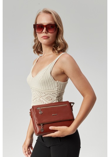 Kadın Dört Bölmeli Clutch Çarpraz Omuz Çantası