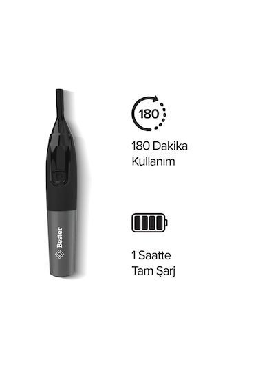 Bester Ne8003 Işıklı Şarj Edilebilir Kulak Burun Tüy Kesme Makine