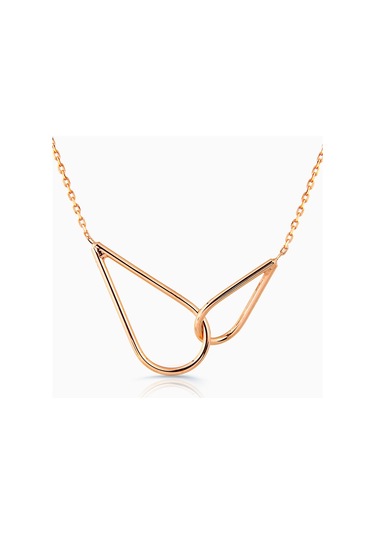 Kuyumcudukkani "sen Ve Ben"elişidamla Figürlü Kolye-37098-r Rose Gold