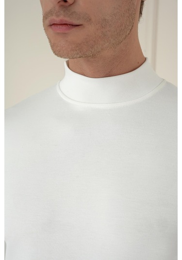 Ts 894 Slim Fit Ekru Spor T-shirt Ekru