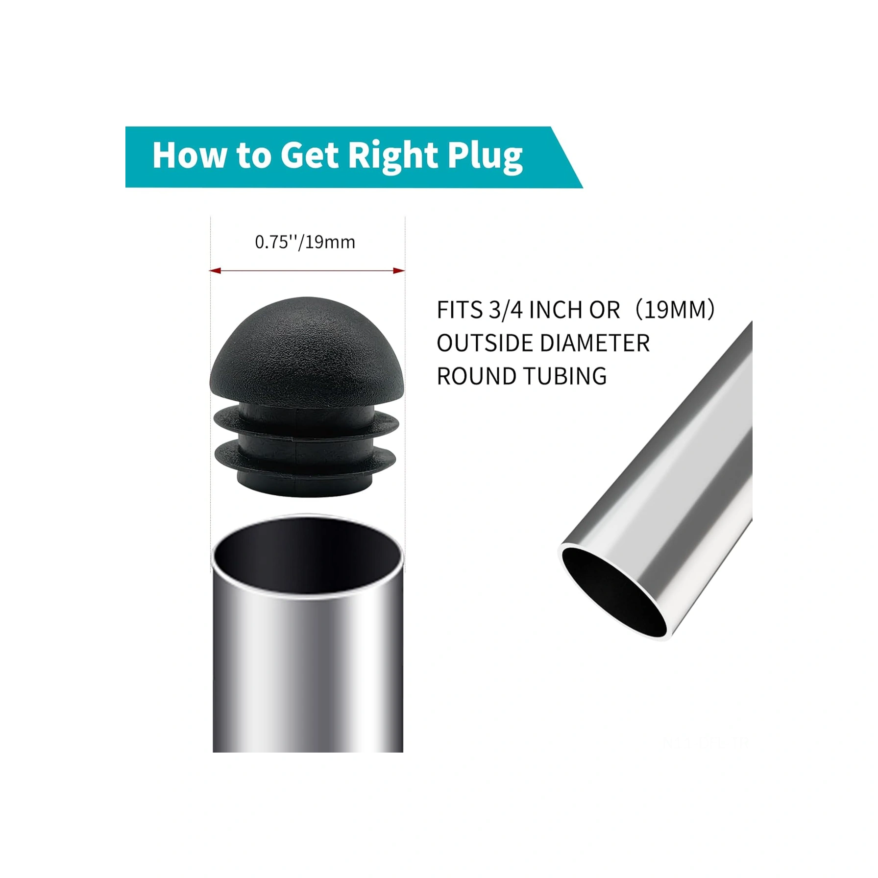 Dofolink 30 Adet Plastik Boru Uç Kapakları - 19 Mm Baş Çapı, Mutfak/bahçe Mobilyası Koruyucu Kaymaz Tabanlı Koltuk/stül Boru Korumaları