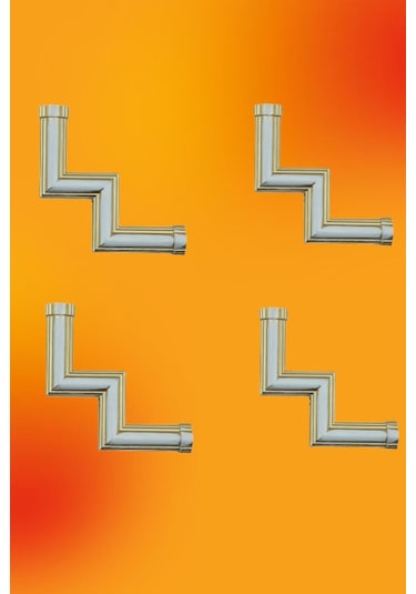 Patina M Köşe Motif 2,5 cm 4 Adet