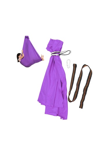 Suntek Magideal Çocuklar Salıncak Hamak Asılı Pod Duyusal Karabina Mor