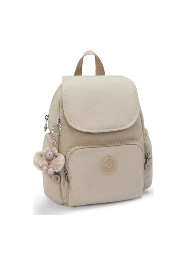 City Zip Mini Küçük Boy Sırt Çantası Bej