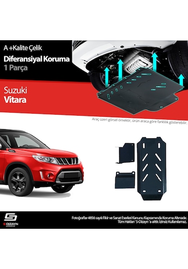 S-dizayn Suzuki Vitara Çelik Diferansiyel Koruma 2019 Üzeri A+ Kalite