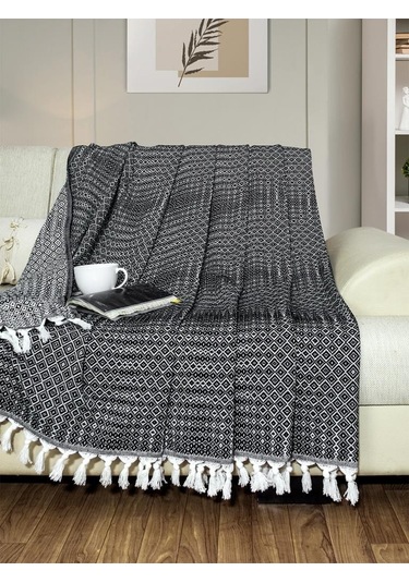 Battaniye Pamuk Riona 180x200 Cm Siyah