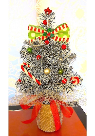 Yılbaşı Ağacı Lux Silver Süslemeli 40cm
