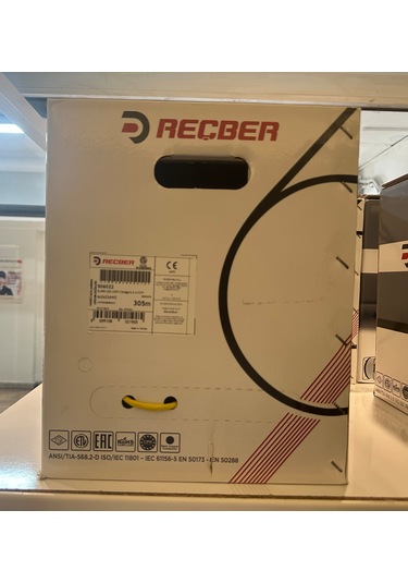 Reçber Cat 6 Halogen Free U/utp Sl400 23 Awg 305 Metre Sarı
