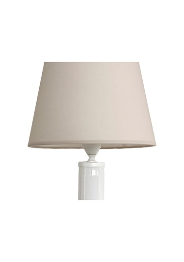 Gina Beyaz Cam Abajur Beyaz