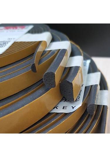 Atlastek Metal 7x20.mm/10.mt Kapı Pencere Fitil Conta Bant