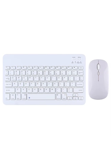 Tablet Telefon İçin Kare Tuş Bluetooth Klavye Mouse - Fc760 Beyaz