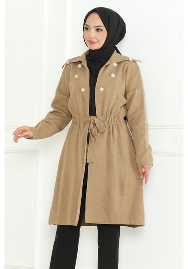 Beylem Beli Lastikli Triko Kap 1193 - Vizon