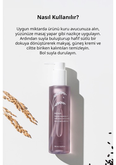 Midha Gentle Cleansing Oil Black Rice & Peptides 150 ML