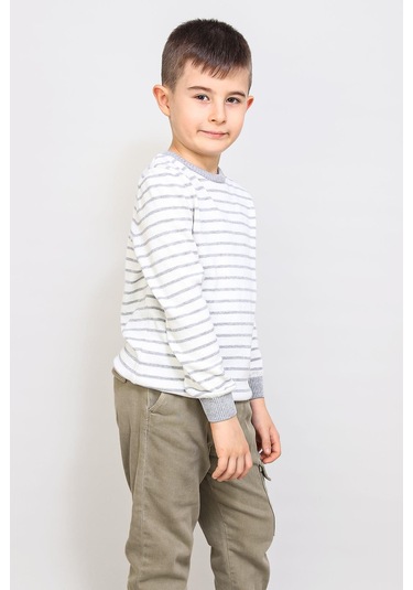 Alexandergardı Çocuk İnce Çizgili Kazak C21-18935 001