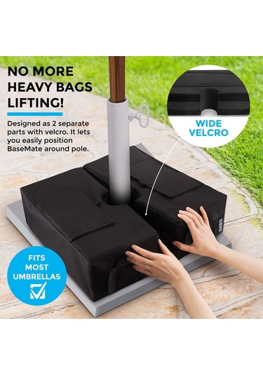 1 Adet Uçak Kamuflajı 18" Şemsiye Ayak Ağırlık Çantası Şemsiye, Bahçe, Veranda, Dış Mekan İçin Kum Torbası Kolay Kurulum Diğer