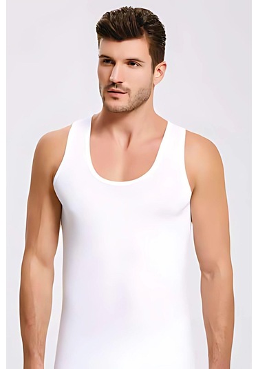 Lycra Bambu Atlet Erkek 1608 Beyaz