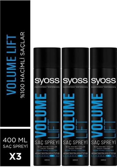 Syoss Volume Lift Saç Spreyi 3 x 400 ML