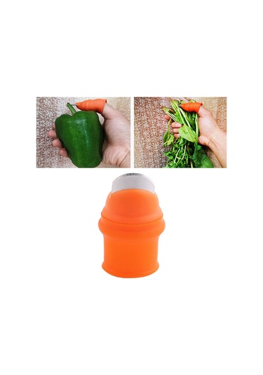 Homyl Silikon Başparmak Bıçağı Sebze Kesici Uzun,-büyük