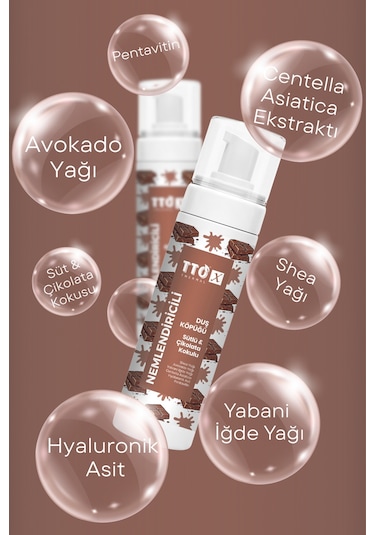 Tto -X Nemlendiricili Duş Köpüğü Sütlü&Çikolata Kokulu 200Ml