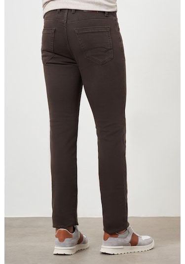 Morven Erkek Kahve Mevsimlik Pamuk 5 Cep Dynamic Fit Jean Pantolon Kahverengi