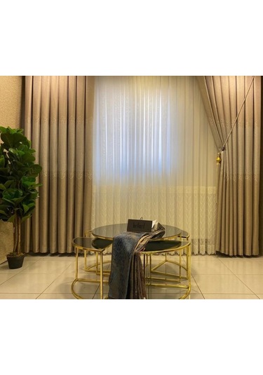 Lora Gri 1/3 Sık Pile Fon Perde Apm Gri