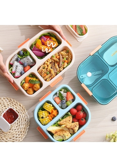 Sızdırmaz Bpa içermez Öğle Yemeği Için Bento Kutusu 1550 ML Pembe