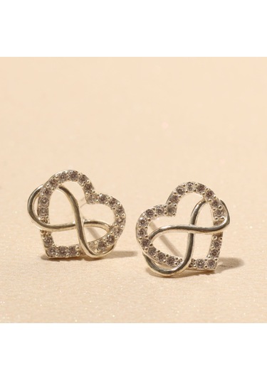Sonsuzluk Ve Kalp Küpe 717097 Silver