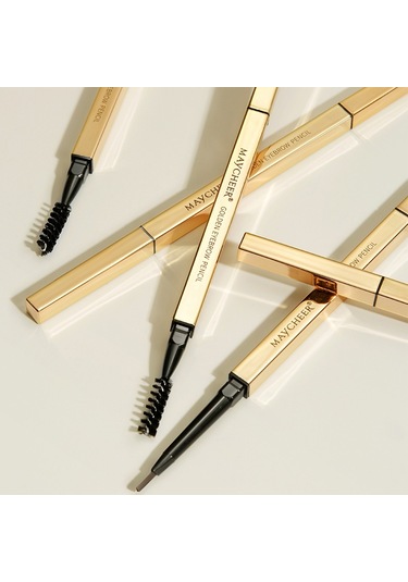 Sones 3 Adet Maycheer 3117 Küçük Altın Külçe Çift Kaş Kalemi İnce Başlık Su Geçirmez Akmayan Kaş Kalemi 5 Yosun Yeşili