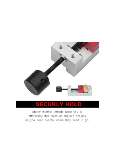 Youtek Ev Üstü Metal Cırcır Torbası - 5cm Çene Açığı, Hassas İşler İçin Taşınabilir Fikstür Madeni Gri/kırmızı Gümüş Ve Kırmızı