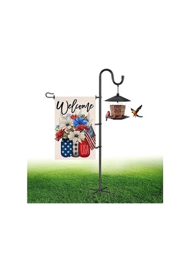 Lijinxu Kuş Besleyici Bayrağı Asmak Için Bahçe Standı Tutucu