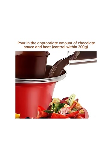 Yaozixa 3 Katlı Çikolata Çeşmesi - Pratik Fondü Makinesi, Kolay Temizlenir Paslanmaz Çelik, 200g Çikolata Eritme Diğer