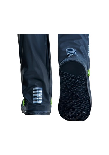 Willowhaven Dayanıklı Kalın Yüksek Topuklu Siyah Su Geçirmez Kar Geçirmez Outdoor Bisiklet Koruyucu Ayakkabı Kılıfı Altın