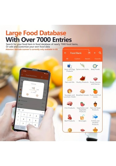 Honeybeeshop Beyaz 1 Adet Akıllı Dijital Gıda Tartısı Besin Hesaplayıcılı Usb Şarj Edilebilir Gram Ons Diyet Keto Makro Kalori Takibi 9.98kg Beyaz