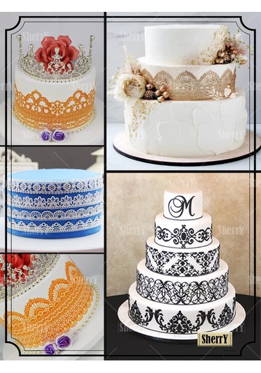 Sherryleis Dantel Desenli İcing Matı Şerit Bordür Bordür 215192961