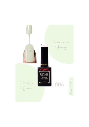 Adanil 15 ML Misyul Profesyonel Kalıcı Oje Buz Beyazı No:006