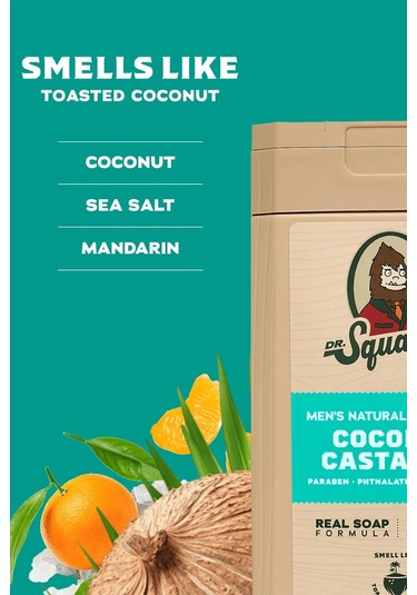 Dr. Squatch Men's Coconut Castaway Duş Jeli 414ml Hindistan Cevizi