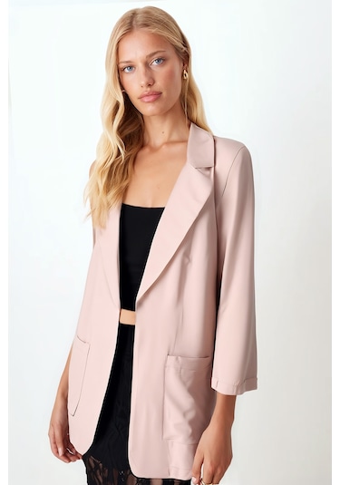 Armonika Kadın Vizon Cepli Oversize Ceket Arm-26k001005
