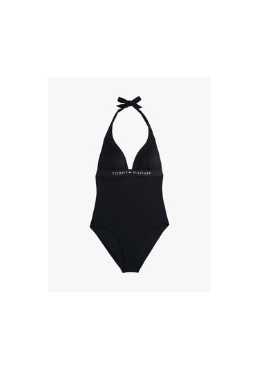 Tommy Hilfiger Tommy Hılfıger Halter One Pıece Ext Sızes Mayo-7032 Black