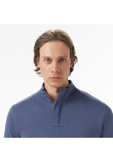 Nautica Erkek Mavi Classic Fit Kazak Düz S57220t Mavi