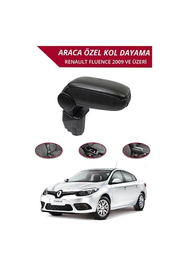 Renault Fluence Araca Özel Kol Dayama Kolçak Vidasız Montaj
