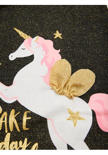 Denokids Mshb&g Kanatlı Unicorn Kız Çocuk Elbise Renkli Çok Renkli