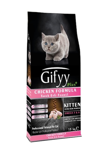 Gifyy Tavuklu Yavru Kedi Maması 15 KG