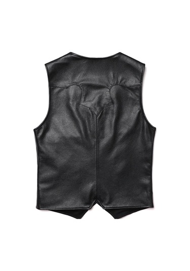 Vashion Hakiki Deri Siyah Yelek