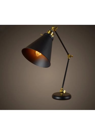 Mylights Vintage Rustik Retro Akrobatik Masa Lambası Okuma Lambası Ofis Masa Lambası Siyah