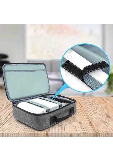 Willowhaven Dayanıklı Gri Projektör Taşıma Çantası Büyük Kapasiteli Şok Emici